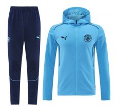 Manchester City Tute Giacca da Allenamento 2024/25 - Cappuccio Blu