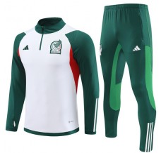 Messico Tute Felpe da Allenamento 2023/24 - 1-4 Zip Verde Bianco