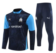 Olympique de Marseille Tuta Felpa da Allenamento 2025/26 - 1-4 Zip Blu Olympique de Marseille Tuta Felpa da Allenamento 2025/26 - 1-4 Zip Blu