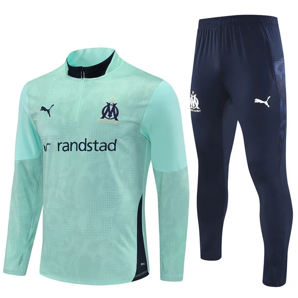 Olympique de Marseille Tuta Felpa da Allenamento 2025/26 - 1-4 Zip Verde Olympique de Marseille Tuta Felpa da Allenamento 2025/26 - 1-4 Zip Verde