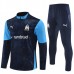 Olympique de Marseille Tuta Felpa da Allenamento Bambino 2025/26 - 1-4 Zip Blu