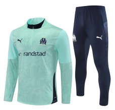 Olympique de Marseille Tuta Felpa da Allenamento Bambino 2025/26 - 1-4 Zip Verde