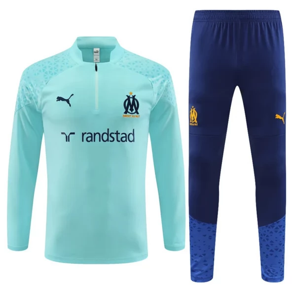 Olympique de Marseille Tute Felpe da Allenamento 2023/24 - 1-4 Zip Blu Olympique de Marseille Tute Felpe da Allenamento 2023/24 - 1-4 Zip Blu