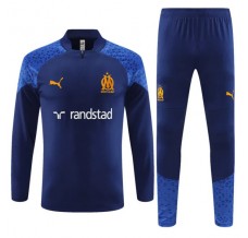 Olympique de Marseille Tute Felpe da Allenamento 2023/24 - 1-4 Zip Dark Blu