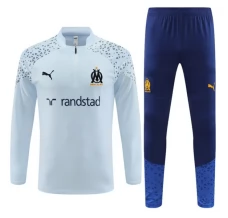 Olympique de Marseille Tute Felpe da Allenamento 2023/24 - 1-4 Zip Light Blu