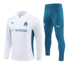 Olympique de Marseille Tute Felpe da Allenamento 2024/25 - 1-4 Zip Bianco