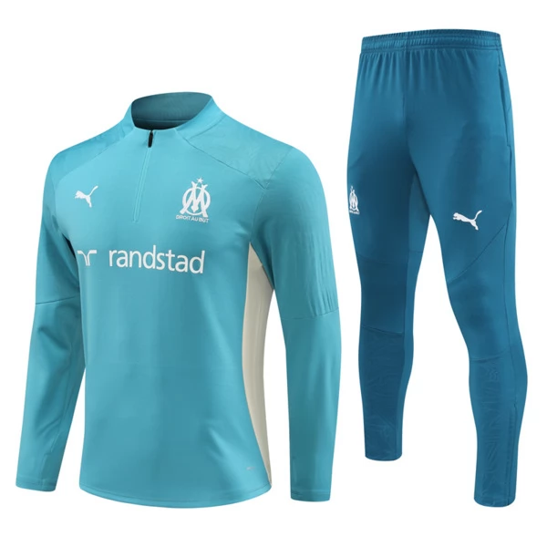 Olympique de Marseille Tute Felpe da Allenamento 2024/25 - 1-4 Zip Blu Olympique de Marseille Tute Felpe da Allenamento 2024/25 - 1-4 Zip Blu