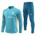 Olympique de Marseille Tute Felpe da Allenamento 2024/25 - 1-4 Zip Blu