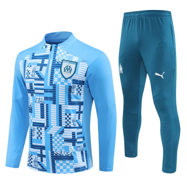 Olympique de Marseille Tute Felpe da Allenamento 2024/25 - 1-4 Zip Blu Olympique de Marseille Tute Felpe da Allenamento 2024/25 - 1-4 Zip Blu
