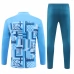 Olympique de Marseille Tute Felpe da Allenamento 2024/25 - 1-4 Zip Blu