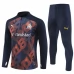 Olympique de Marseille Tute Felpe da Allenamento 2024/25 - 1-4 Zip Blu Arancione