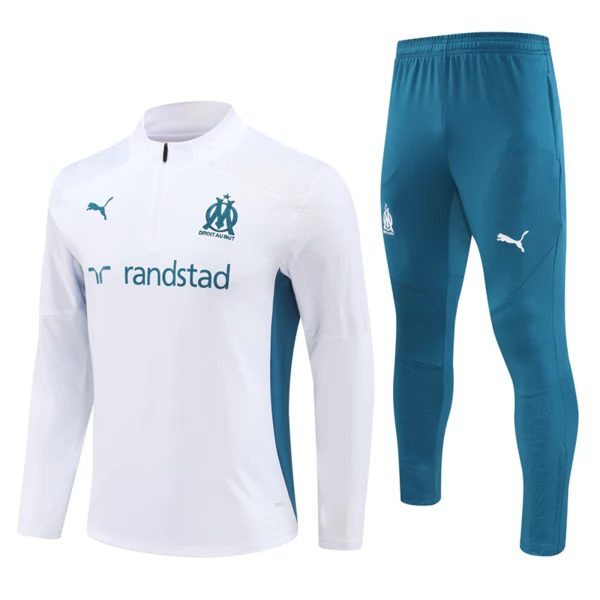 Olympique de Marseille Tute Felpe da Allenamento Bambino 2024/25 - 1-4 Zip Bianco Olympique de Marseille Tute Felpe da Allenamento Bambino 2024/25 - 1-4 Zip Bianco