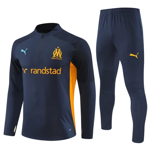 Olympique de Marseille Tute Felpe da Allenamento Bambino 2024/25 - 1-4 Zip Blu Olympique de Marseille Tute Felpe da Allenamento Bambino 2024/25 - 1-4 Zip Blu
