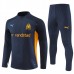 Olympique de Marseille Tute Felpe da Allenamento Bambino 2024/25 - 1-4 Zip Blu