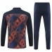Olympique de Marseille Tute Felpe da Allenamento Bambino 2024/25 - 1-4 Zip Blu Arancione