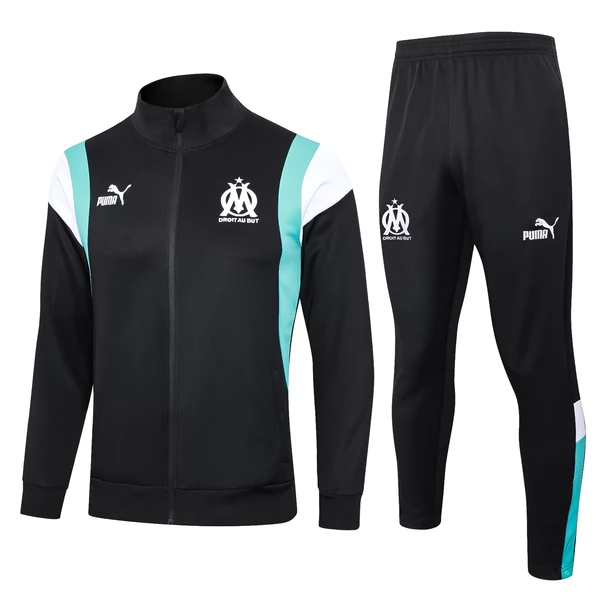 Olympique de Marseille Tute Giacca da Allenamento 2023/24 - Nero Olympique de Marseille Tute Giacca da Allenamento 2023/24 - Nero
