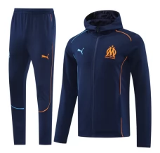 Olympique de Marseille Tute Giacca da Allenamento 2024/25 - Cappuccio Dark Blu Olympique de Marseille Tute Giacca da Allenamento 2024/25 - Cappuccio Dark Blu