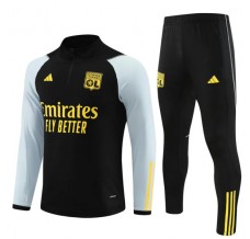 Olympique Lyonnais Tute Felpe da Allenamento 2023/24 - 1-4 Zip Nero