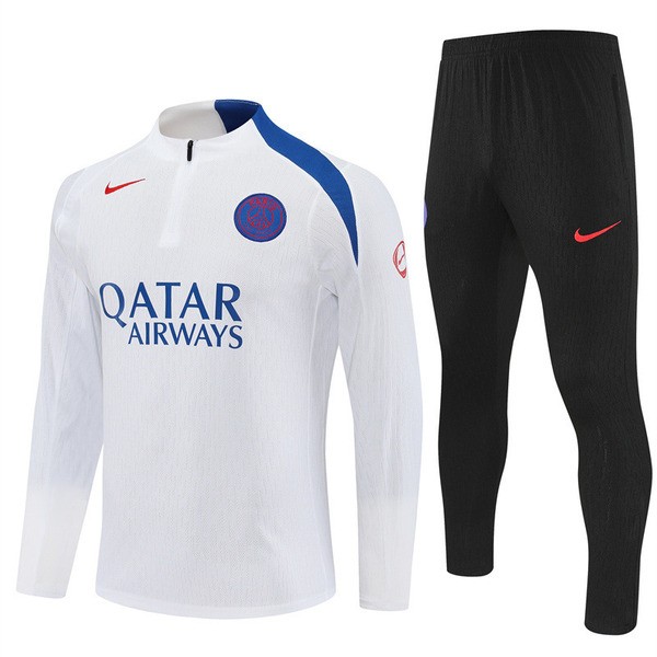 Paris Saint Germain Tuta Felpa da Allenamento 2025/26 - 1-4 Zip Bianco Paris Saint Germain Tuta Felpa da Allenamento 2025/26 - 1-4 Zip Bianco