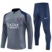 Paris Saint Germain Tuta Felpa da Allenamento 2025/26 - 1-4 Zip Grigio