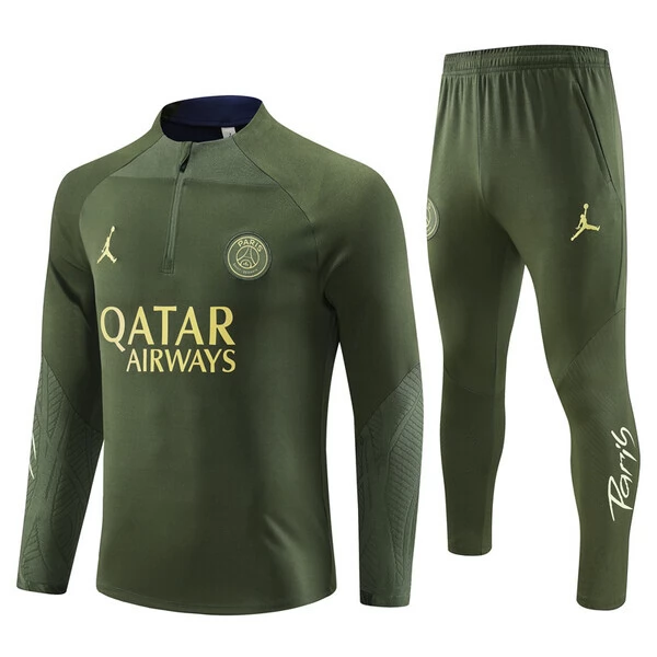 Paris Saint-Germain Tute Felpe da Allenamento 2023/24 - 1-4 Zip Verde Paris Saint-Germain Tute Felpe da Allenamento 2023/24 - 1-4 Zip Verde