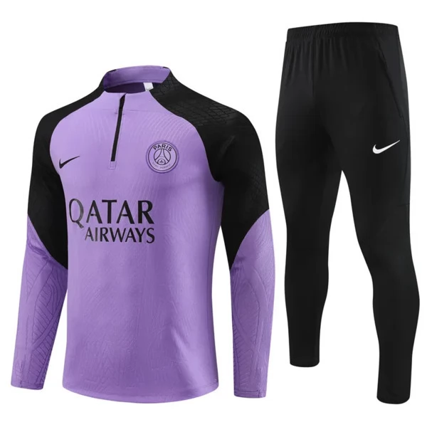Paris Saint-Germain Tute Felpe da Allenamento 2023/24 - 1-4 Zip Viola Nero Paris Saint-Germain Tute Felpe da Allenamento 2023/24 - 1-4 Zip Viola Nero