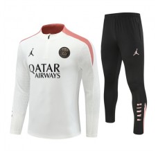 Paris Saint Germain Tute Felpe da Allenamento 2024/25 - 1-4 Zip Bianco Rosa