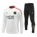Paris Saint Germain Tute Felpe da Allenamento 2024/25 - 1-4 Zip Bianco Rosa