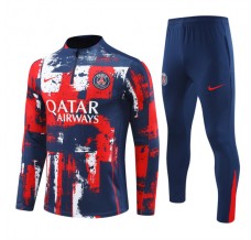 Paris Saint Germain Tute Felpe da Allenamento 2024/25 - 1-4 Zip Blu