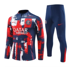 Paris Saint Germain Tute Felpe da Allenamento 2024/25 - 1-4 Zip Blu