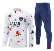 Paris Saint Germain Tute Felpe da Allenamento Bambino 2024/25 - 1-4 Zip Bianco