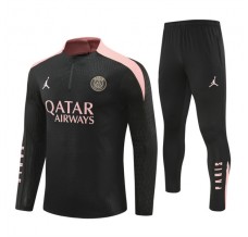 Paris Saint Germain Tute Felpe da Allenamento Bambino 2024/25 - 1-4 Zip Nero Rosa