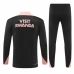 Paris Saint Germain Tute Felpe da Allenamento Bambino 2024/25 - 1-4 Zip Nero Rosa