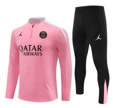 Paris Saint Germain Tute Felpe da Allenamento Bambino 2024/25 - 1-4 Zip Rosa