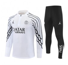 Paris Saint Germain Tute Felpe da Allenamento Bambino 2025/26 - 1-4 Zip Bianco Champions League