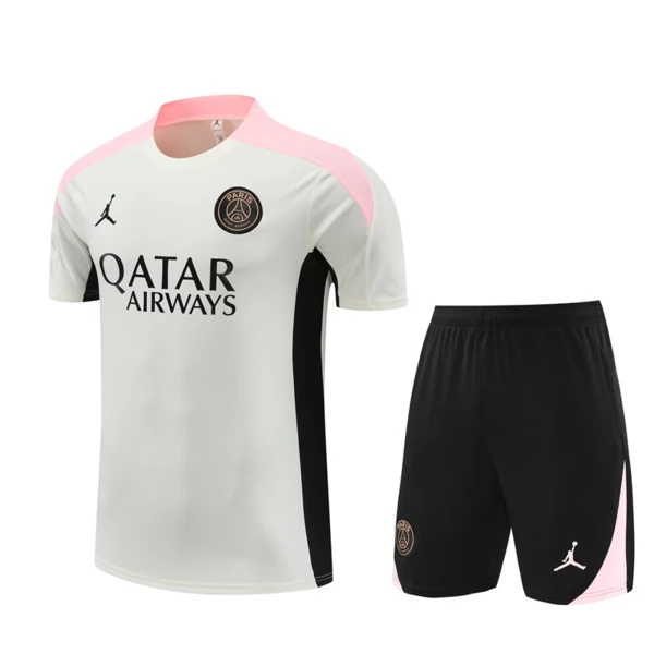 Paris Saint Germain Tute Maglia da Allenamento 2024/25 - Shorts Bianco Rosa Paris Saint Germain Tute Maglia da Allenamento 2024/25 - Shorts Bianco Rosa