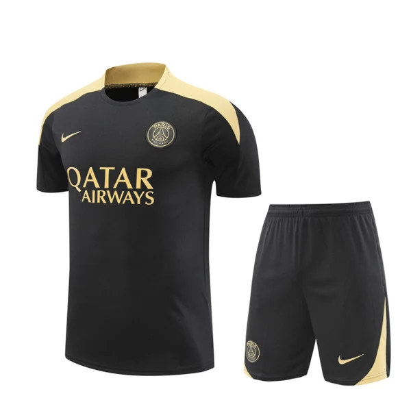 Paris Saint Germain Tute Maglia da Allenamento 2024/25 - Shorts Nero Gold Paris Saint Germain Tute Maglia da Allenamento 2024/25 - Shorts Nero Gold