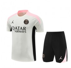 Paris Saint Germain Tute Maglia da Allenamento Bambino 2024/25 - Shorts Bianco Rosa