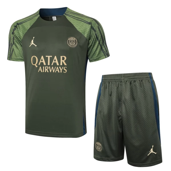Paris Saint Germain Tute Maglia da Allenamento Bambino 2024/25 - Shorts Verde Paris Saint Germain Tute Maglia da Allenamento Bambino 2024/25 - Shorts Verde