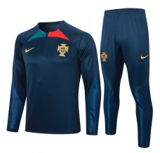 Portogallo Tute Felpe da Allenamento 2023/24 - 1-4 Zip Blu