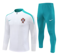 Portogallo Tute Felpe da Allenamento Bambino 2024/25 - 1-4 Zip Bianco