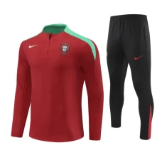 Portogallo Tute Felpe da Allenamento Bambino 2024/25 - 1-4 Zip Rosso