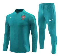 Portogallo Tute Felpe da Allenamento Bambino 2024/25 - 1-4 Zip Verde