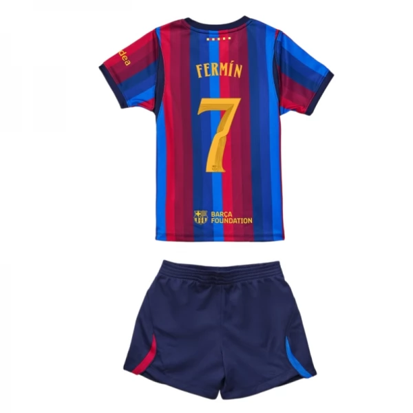 Prima Divisa FC Barcelona Fermín 7 2026/27 Bambino Prima Divisa FC Barcelona Fermín 7 2026/27 Bambino