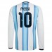 Prima Maglia Argentina Messi 10 Mondiali 2026 Maniche Lunghe
