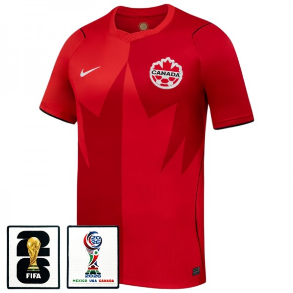 Prima Maglia Canada Mondiali 2026 con Patch Prima Maglia Canada Mondiali 2026 con Patch