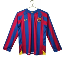 Prima Maglia FC Barcelona Retro 2005-06 Maniche Lunghe