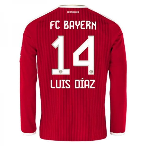 Prima Maglia FC Bayern München Luis Díaz 14 2026/27 Maniche Lunghe Prima Maglia FC Bayern München Luis Díaz 14 2026/27 Maniche Lunghe
