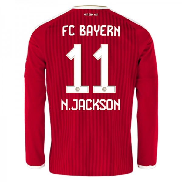 Prima Maglia FC Bayern München N.Jackson 11 2026/27 Maniche Lunghe Prima Maglia FC Bayern München N.Jackson 11 2026/27 Maniche Lunghe