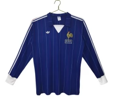 Prima Maglia Francia Retro 1980-82 Maniche Lunghe